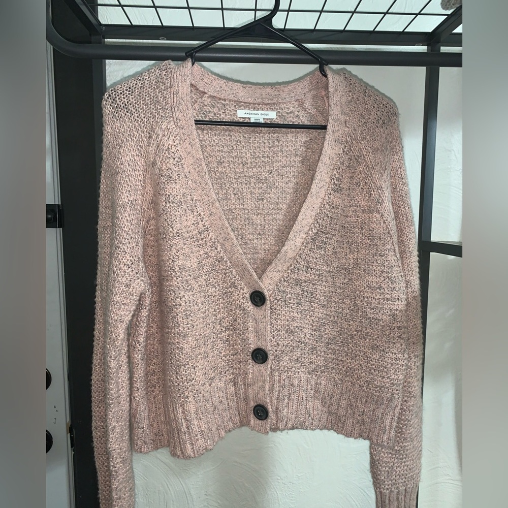 American Eagle, Button down cardigan Sweater, Dusty Pink